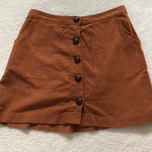 BDG Corduroy Button-Down Skirt